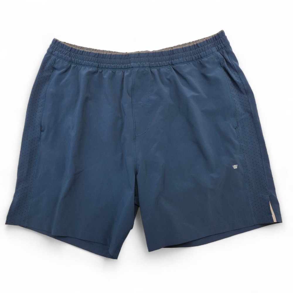 Mack Weldon Stealth Performance Shorts Blue Tech XXL Athleisure Gorpcore Wicking